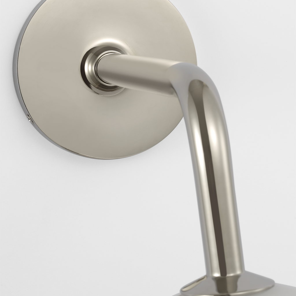 Ponce 9" Sconce | Polished Nickel | Milk White Glass Shade