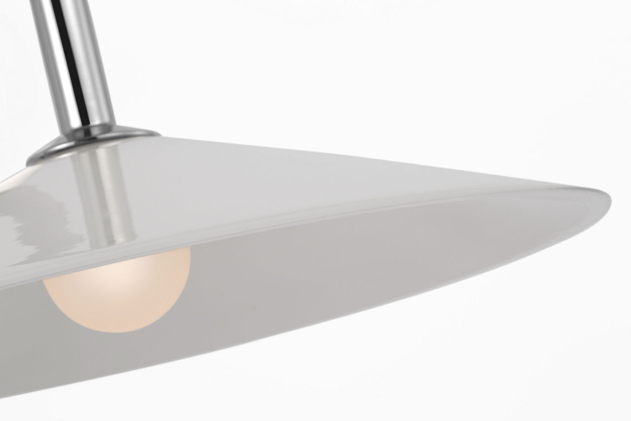 Ponce 9" Sconce | Polished Nickel | Milk White Glass Shade
