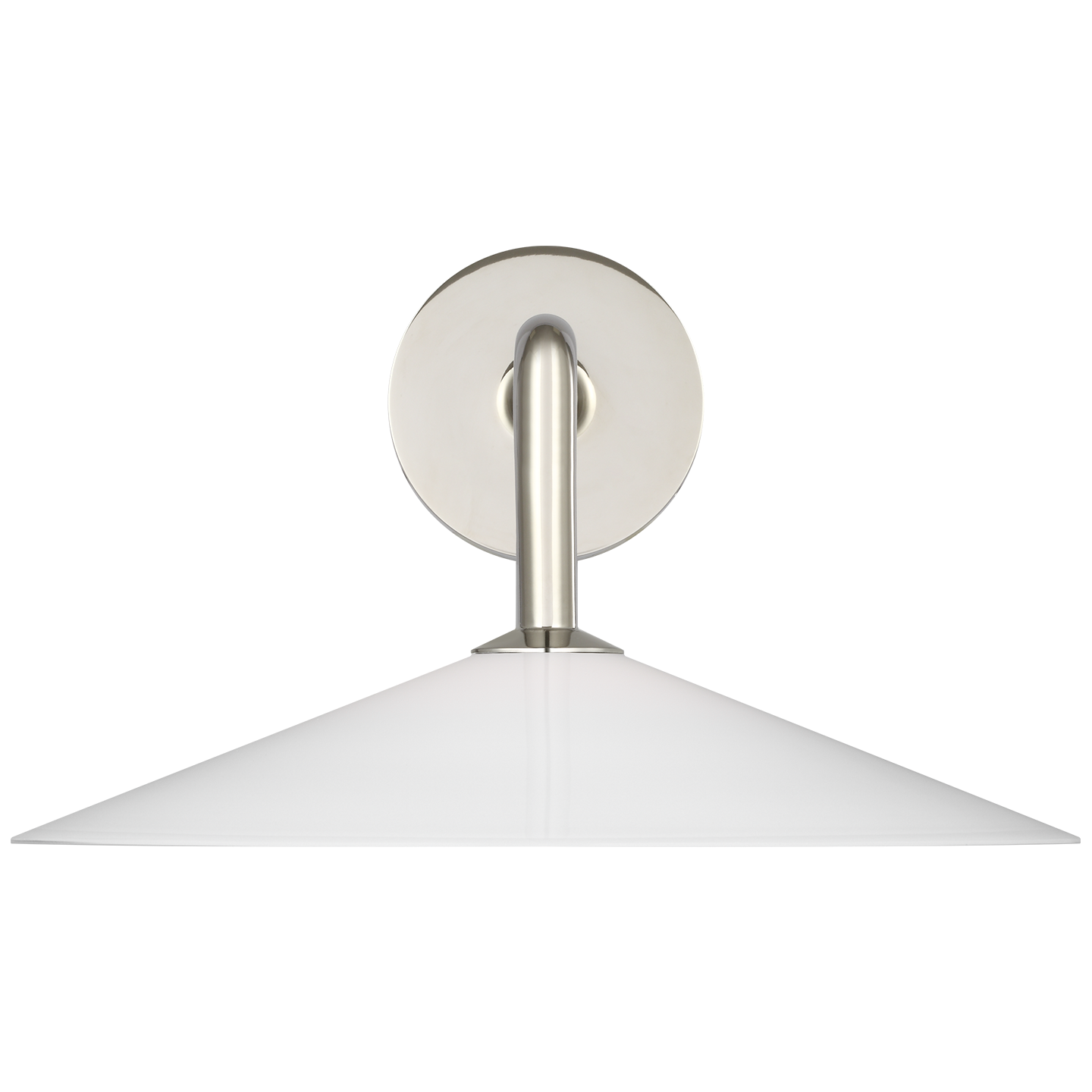 Ponce 9" Sconce | Polished Nickel | Milk White Glass Shade