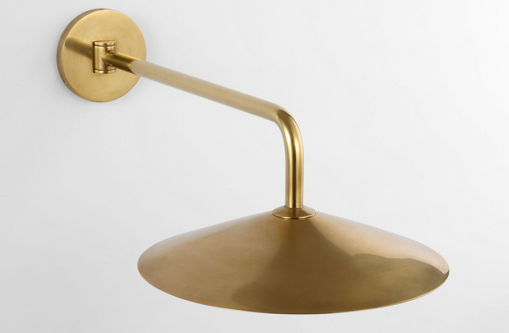 Ponce 9" Articulating Sconce | Hand-Rubbed Antique Brass | Hand-Rubbed Antique Brass Shade