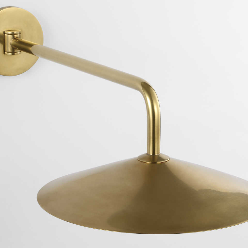Ponce 9" Articulating Sconce | Hand-Rubbed Antique Brass | Hand-Rubbed Antique Brass Shade