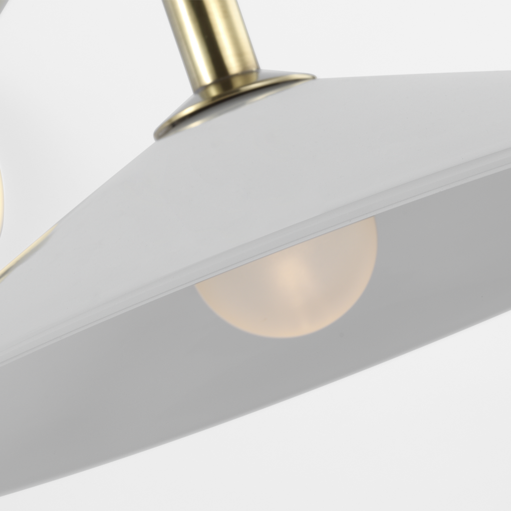 Ponce 9" Articulating Sconce | Hand-Rubbed Antique Brass | Milk White Glass Shade