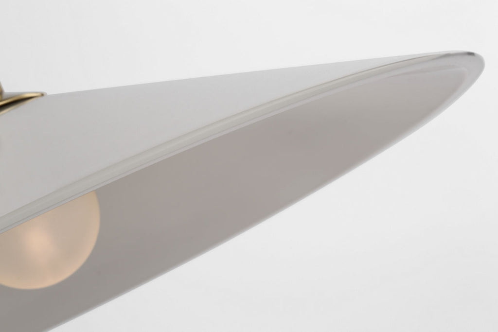 Ponce 9" Articulating Sconce | Hand-Rubbed Antique Brass | Milk White Glass Shade