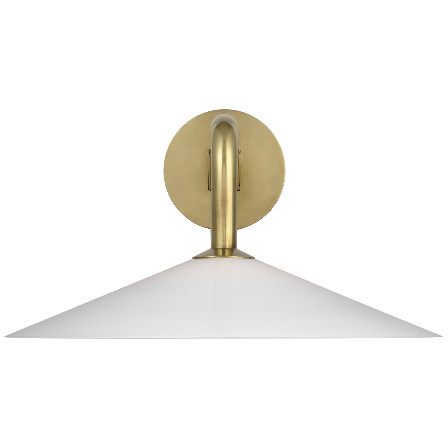 Ponce 9" Articulating Sconce | Hand-Rubbed Antique Brass | Milk White Glass Shade