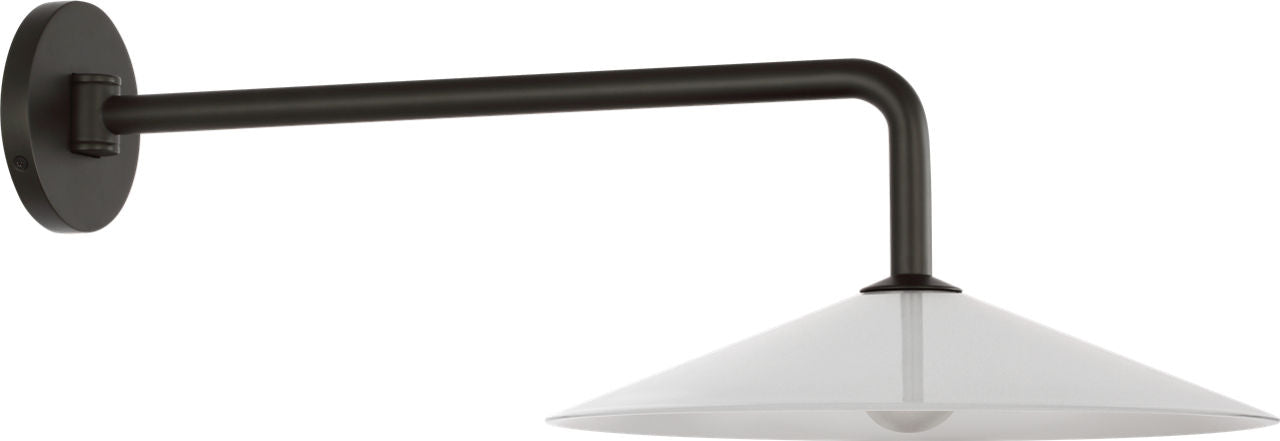 Ponce 9" Articulating Sconce | Modern Iron | Milk White Glass Shade