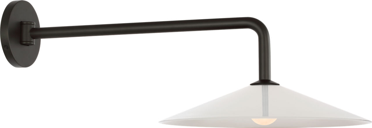 Ponce 9" Articulating Sconce | Modern Iron | Milk White Glass Shade