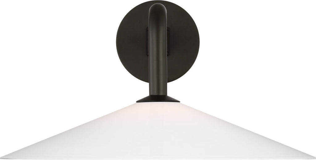 Ponce 9" Articulating Sconce | Modern Iron | Milk White Glass Shade