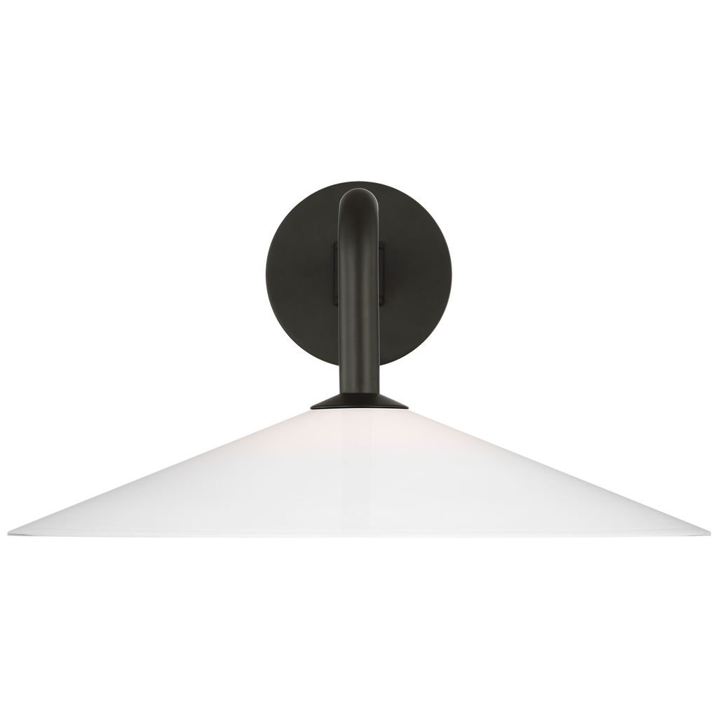 Ponce 9" Articulating Sconce | Modern Iron | Milk White Glass Shade
