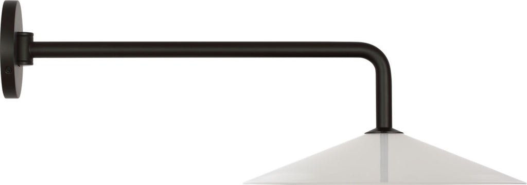 Ponce 9" Articulating Sconce | Modern Iron | Milk White Glass Shade