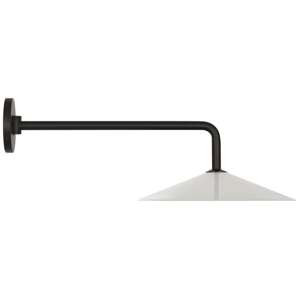 Ponce 9" Articulating Sconce | Modern Iron | Milk White Glass Shade