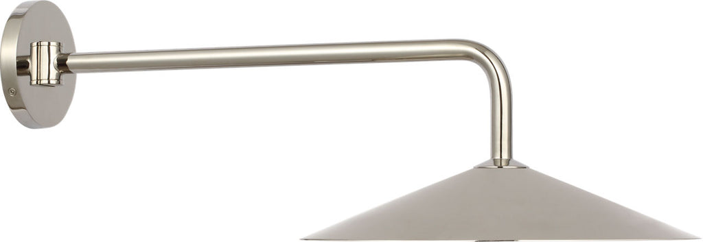 Ponce 9" Articulating Sconce | Polished Nickel | Polished Nickel Shade