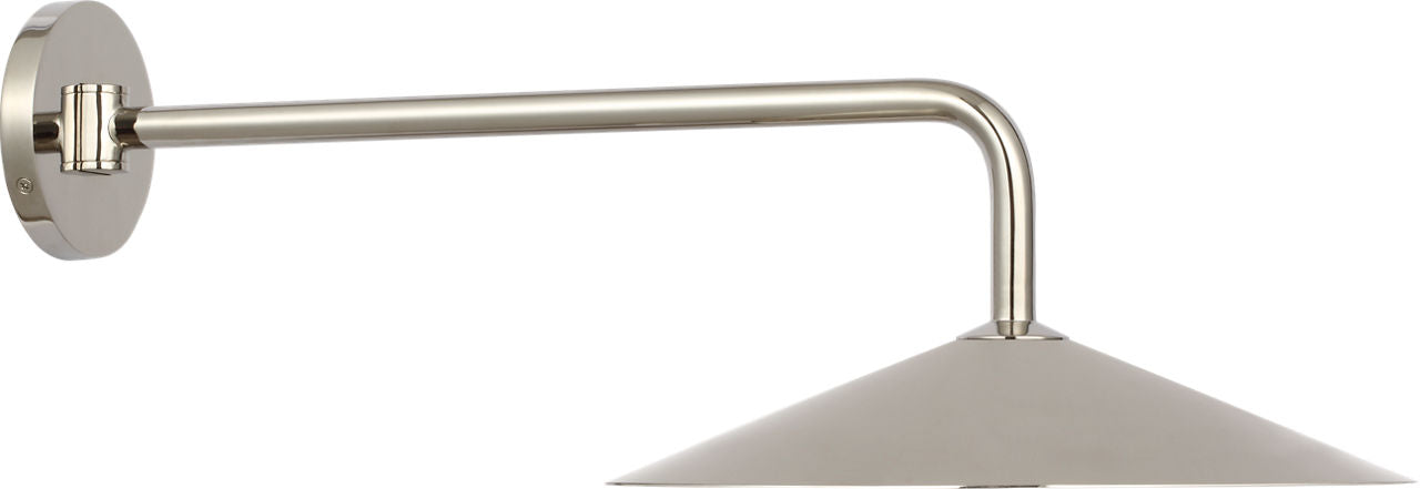 Ponce 9" Articulating Sconce | Polished Nickel | Polished Nickel Shade