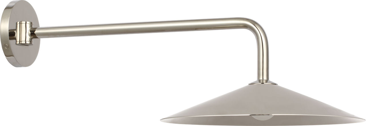 Ponce 9" Articulating Sconce | Polished Nickel | Polished Nickel Shade