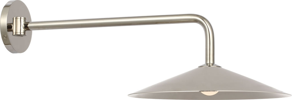 Ponce 9" Articulating Sconce | Polished Nickel | Polished Nickel Shade