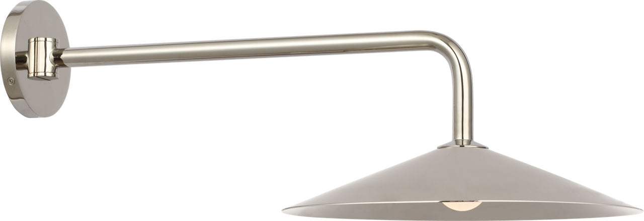 Ponce 9" Articulating Sconce | Polished Nickel | Polished Nickel Shade