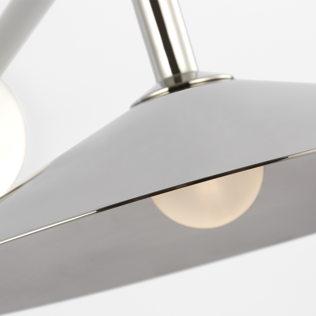 Ponce 9" Articulating Sconce | Polished Nickel | Polished Nickel Shade