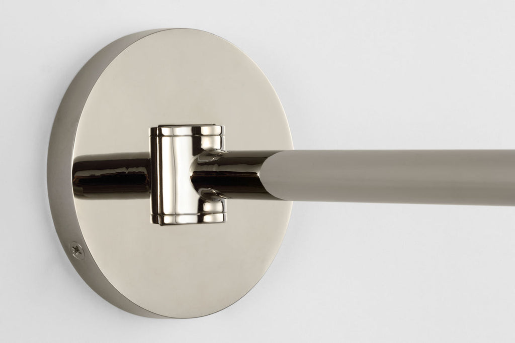 Ponce 9" Articulating Sconce | Polished Nickel | Polished Nickel Shade