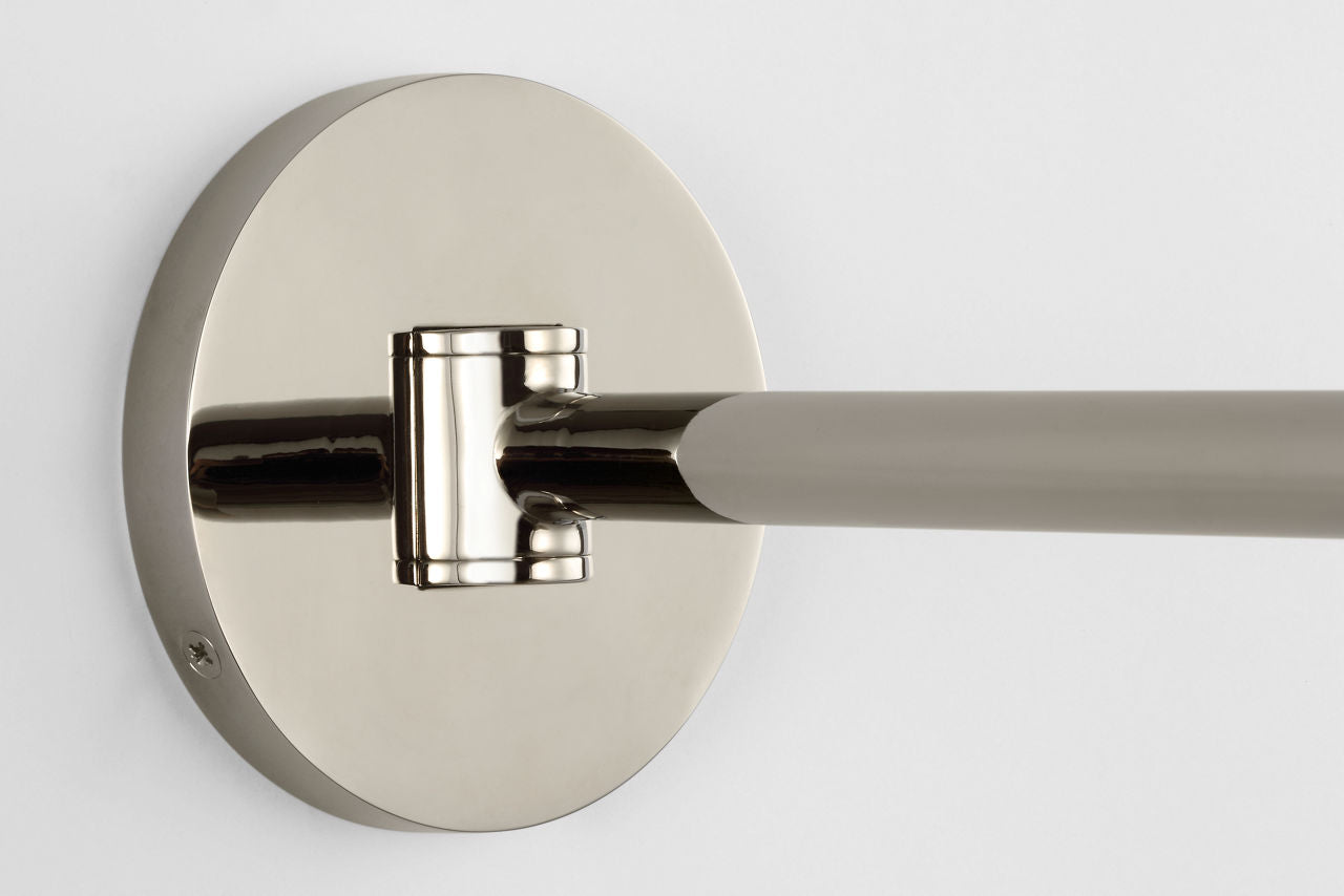 Ponce 9" Articulating Sconce | Polished Nickel | Polished Nickel Shade