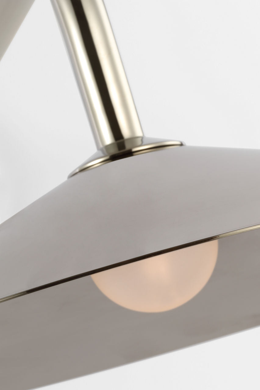 Ponce 9" Articulating Sconce | Polished Nickel | Polished Nickel Shade