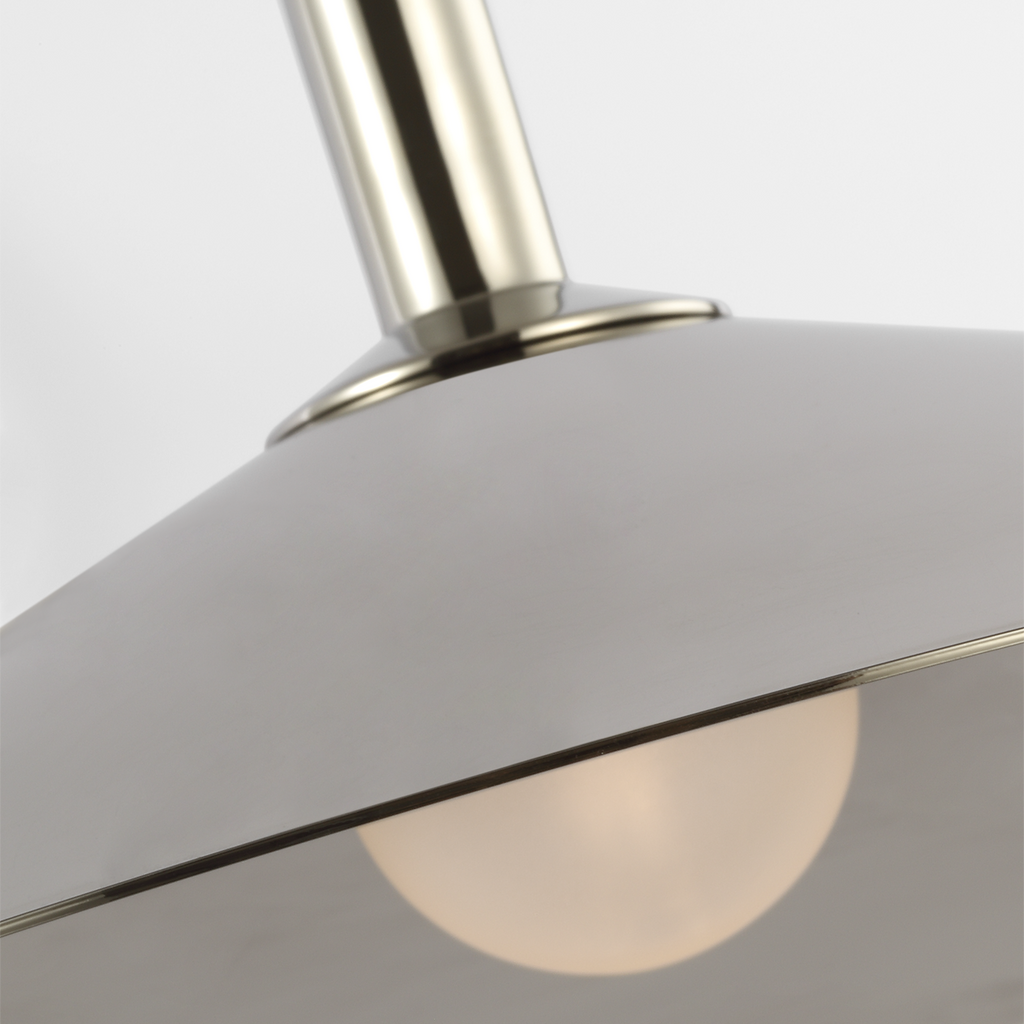 Ponce 9" Articulating Sconce | Polished Nickel | Polished Nickel Shade