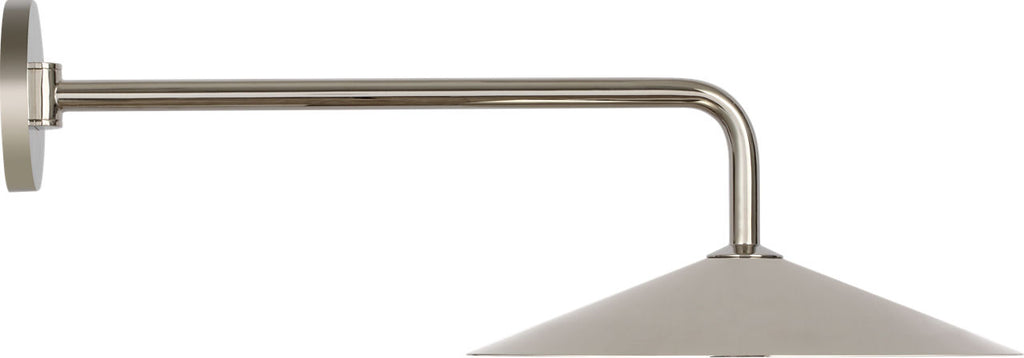Ponce 9" Articulating Sconce | Polished Nickel | Polished Nickel Shade