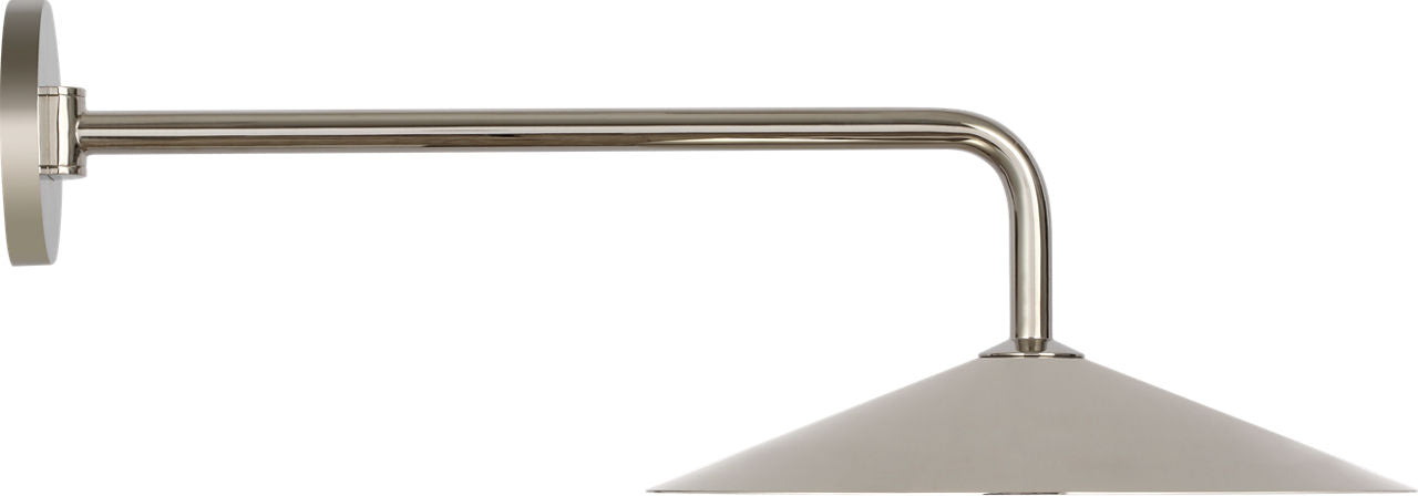 Ponce 9" Articulating Sconce | Polished Nickel | Polished Nickel Shade