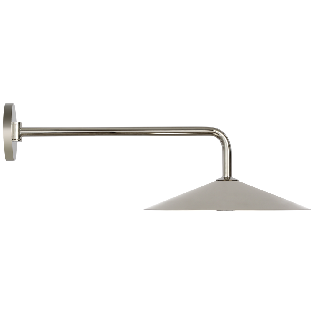 Ponce 9" Articulating Sconce | Polished Nickel | Polished Nickel Shade