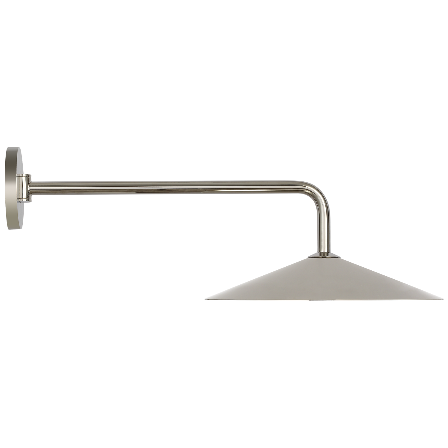 Ponce 9" Articulating Sconce | Polished Nickel | Polished Nickel Shade