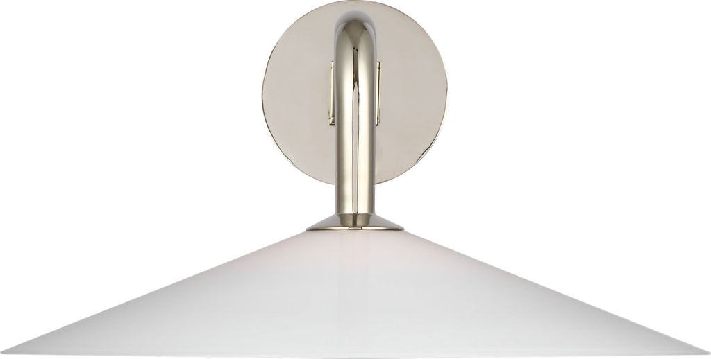 Ponce 9" Articulating Sconce | Polished Nickel | Milk White Glass Shade
