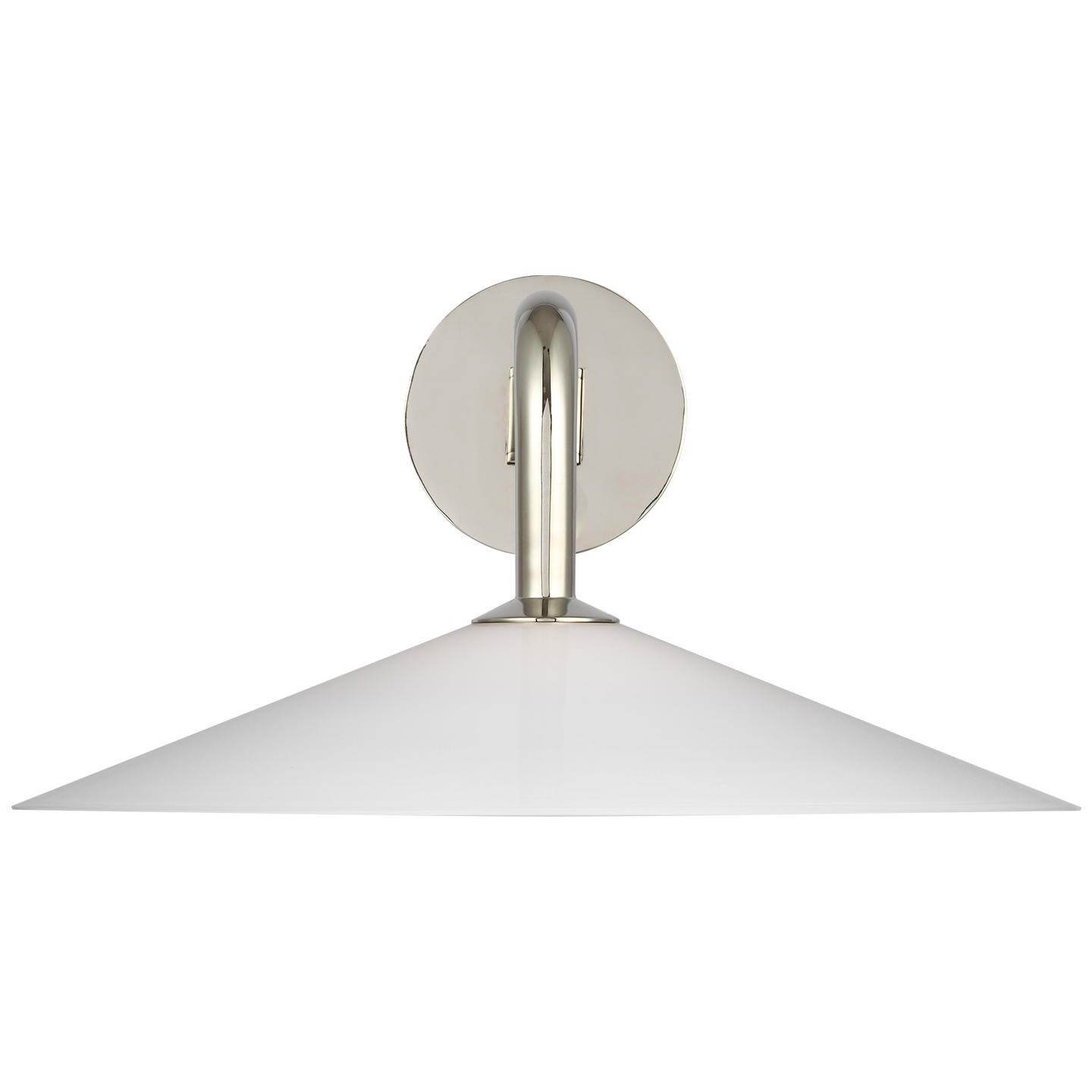 Ponce 9" Articulating Sconce | Polished Nickel | Milk White Glass Shade