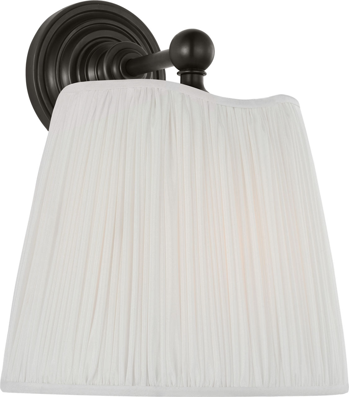 Matos 11" Sconce | Bronze | Silk Pleat Shade
