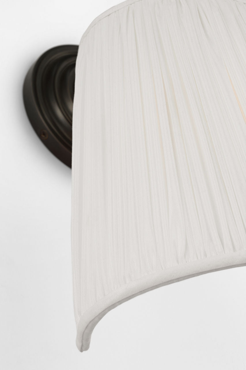 Matos 11" Sconce | Bronze | Silk Pleat Shade