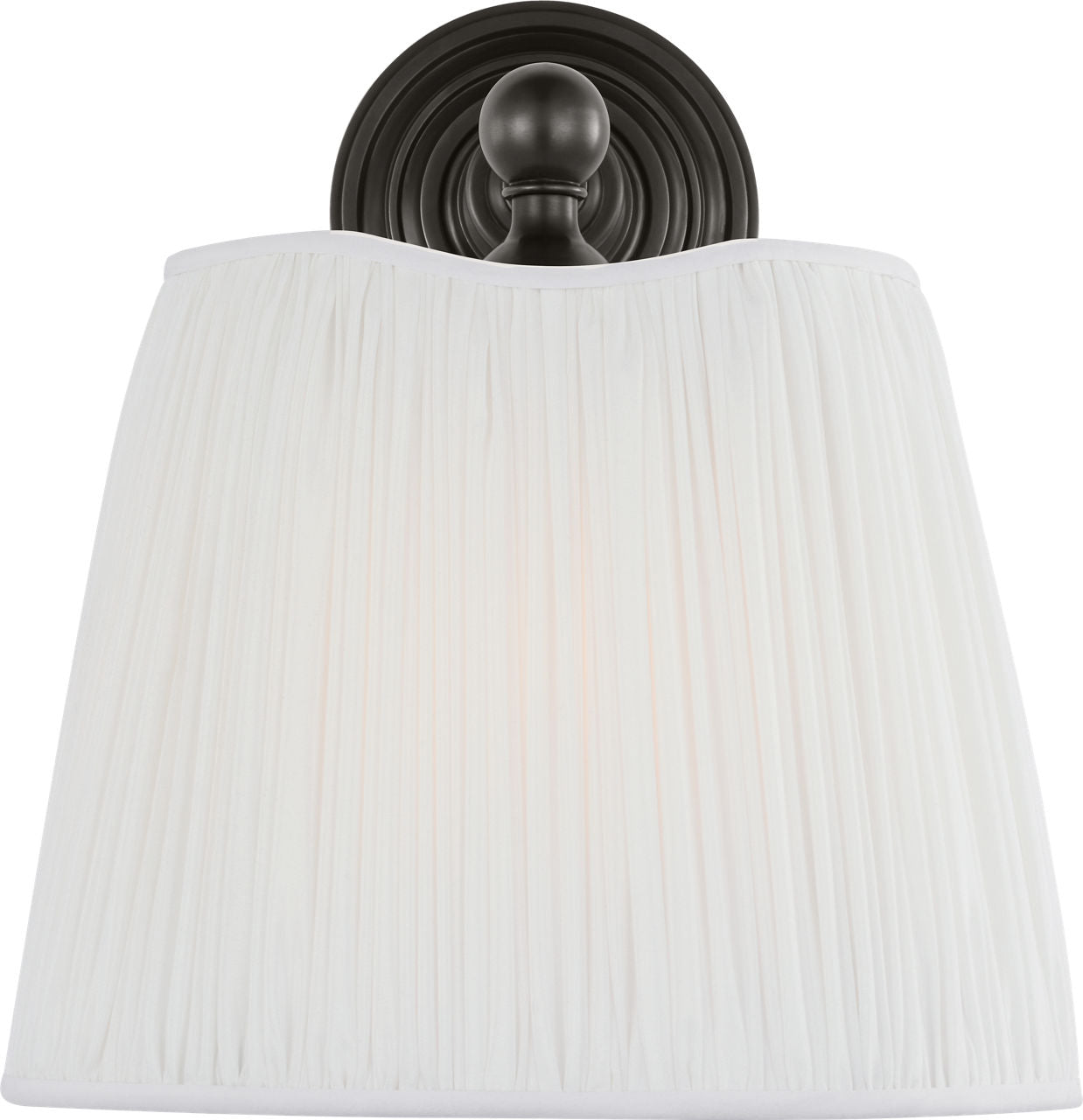 Matos 11" Sconce | Bronze | Silk Pleat Shade