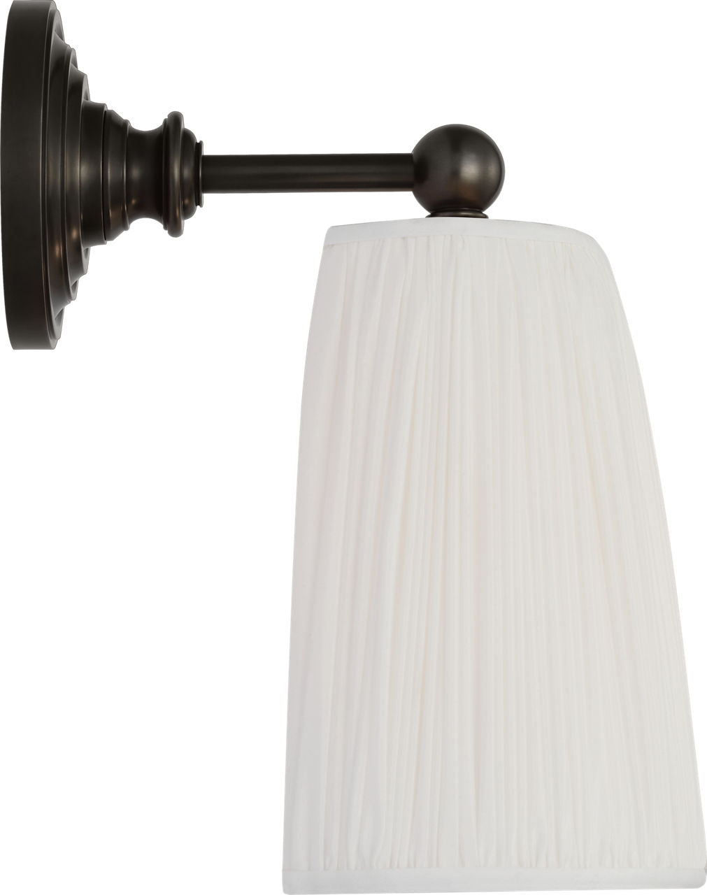 Matos 11" Sconce | Bronze | Silk Pleat Shade