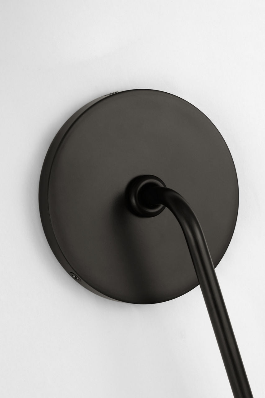 Ingela 24" Single Sconce | Modern Iron | Silk Pleat Shade