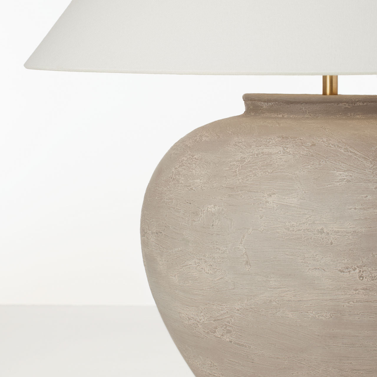 Casey Medium Table Lamp | Silt Grey Ceramic | Linen Shade