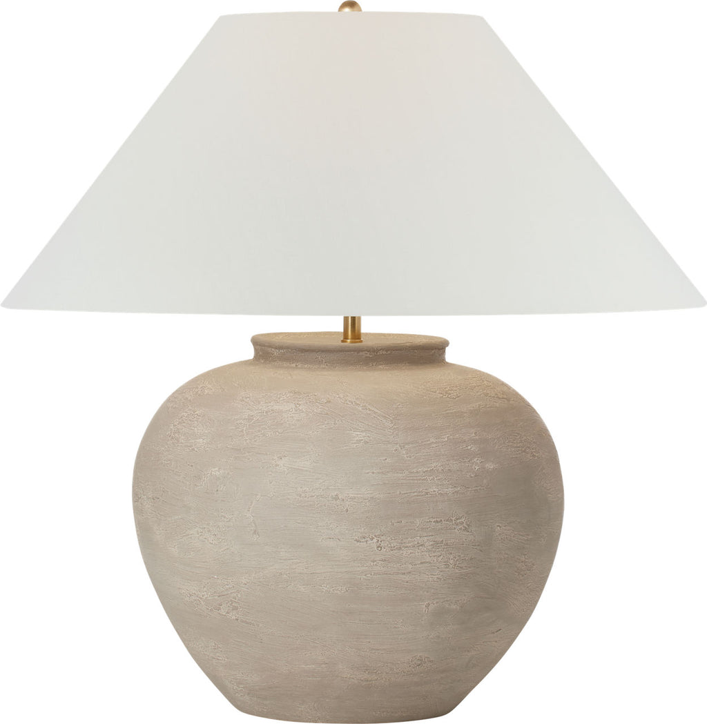 Casey Medium Table Lamp | Silt Grey Ceramic | Linen Shade