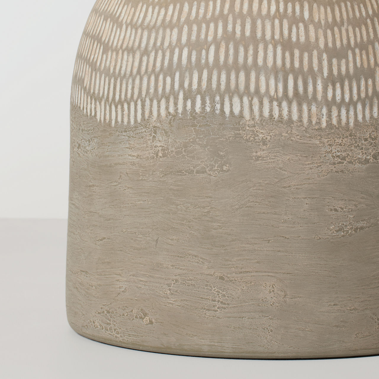 Indra Medium Table Lamp | Silt Grey Ceramic | Linen Shade