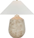 Lillis Large Table Lamp | Waxed Bisque Ceramic | Linen Shade