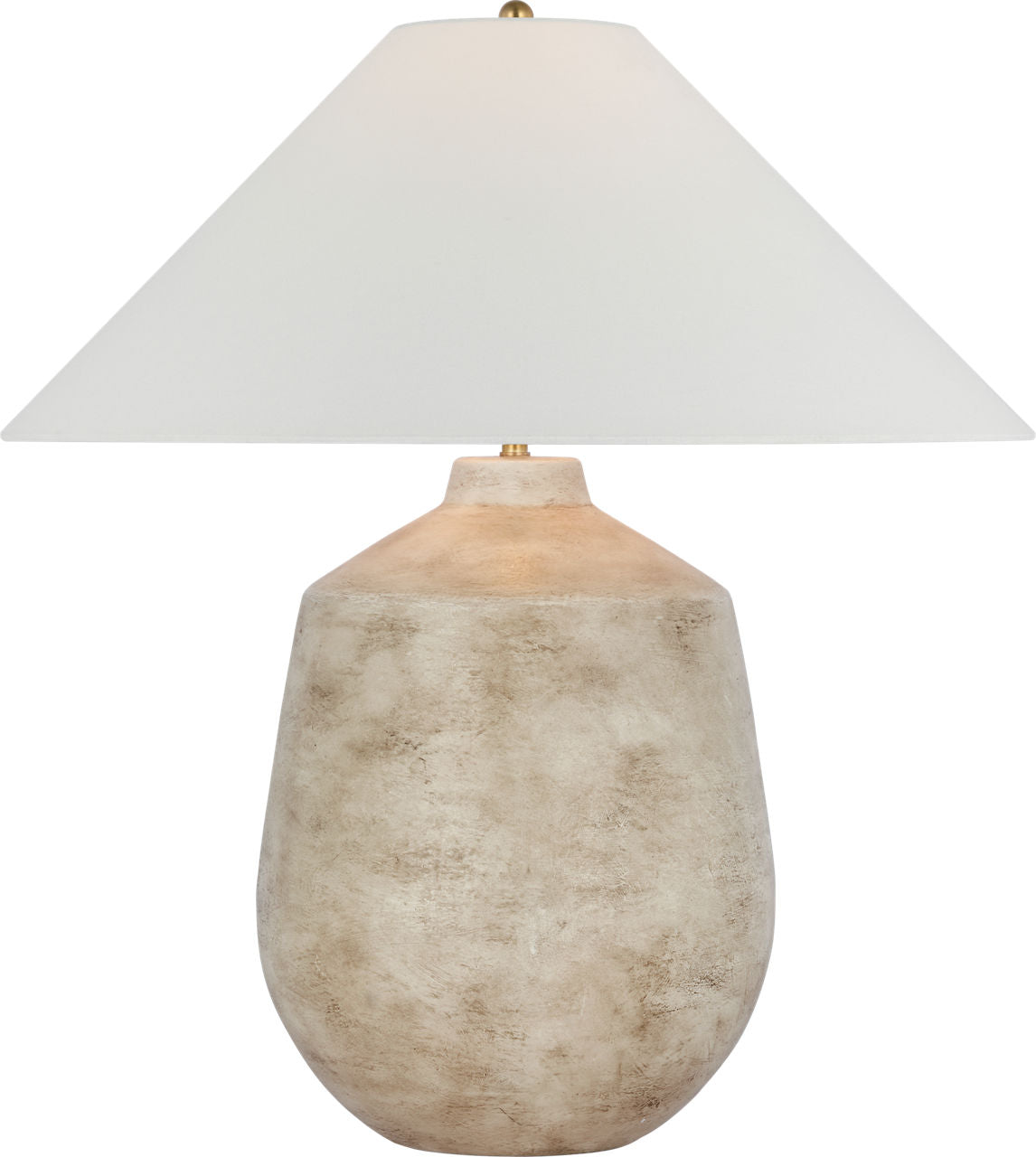 Lillis Large Table Lamp | Waxed Bisque Ceramic | Linen Shade