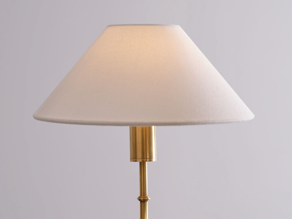 Griffin Grande Tail Chandelier | Hand-Rubbed Antique Brass and Saddle Leather | Linen Shades