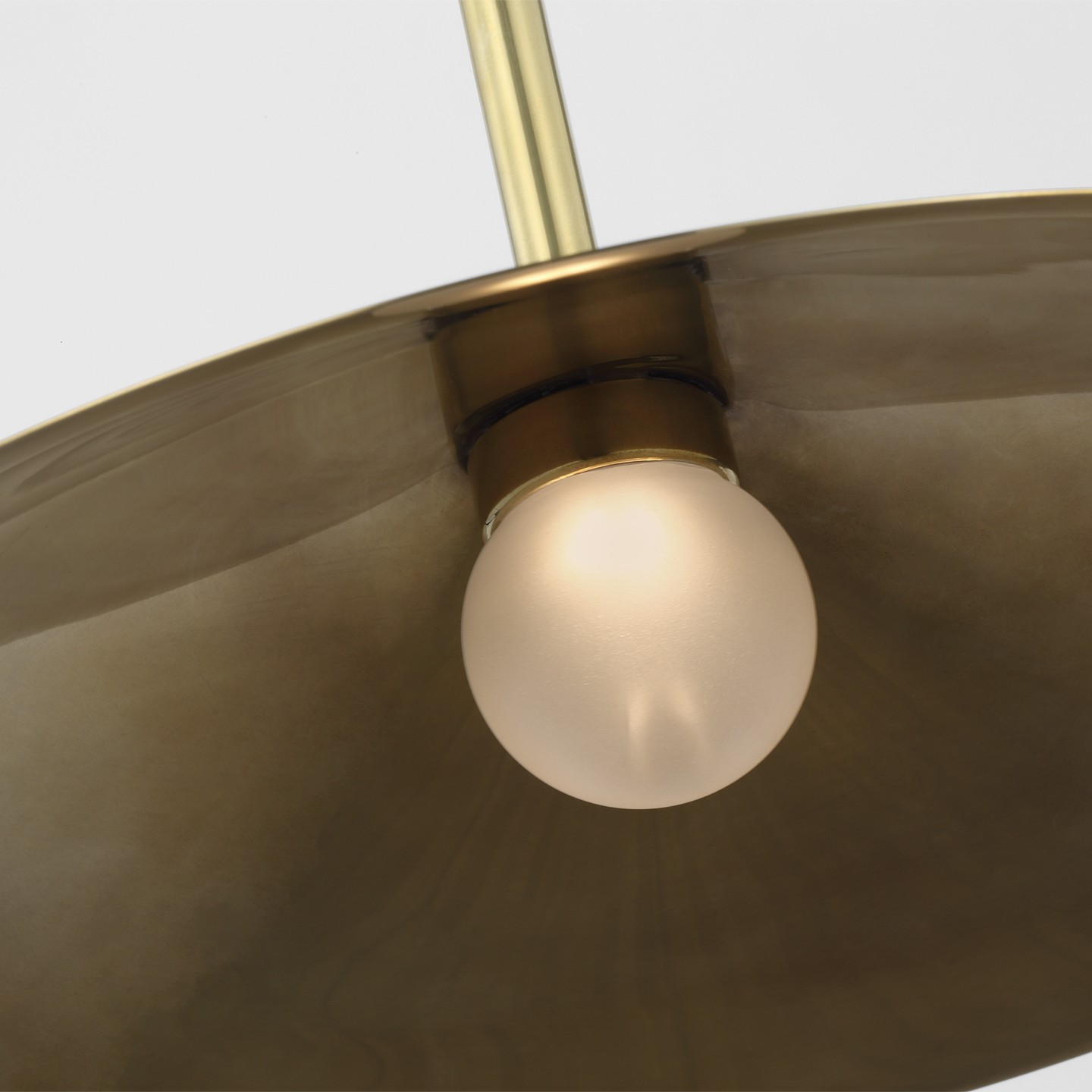 Ponce 13" Pendant | Hand-Rubbed Antique Brass | Hand-Rubbed Antique Brass Shade