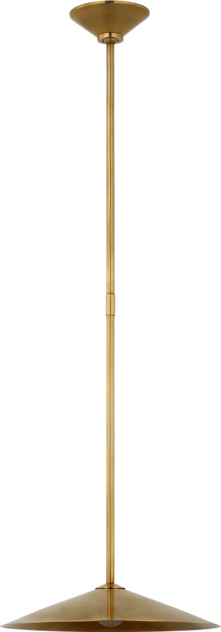 Ponce 13" Pendant | Hand-Rubbed Antique Brass | Hand-Rubbed Antique Brass Shade