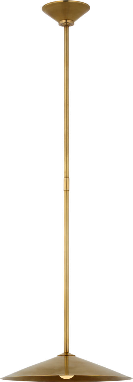 Ponce 13" Pendant | Hand-Rubbed Antique Brass | Hand-Rubbed Antique Brass Shade