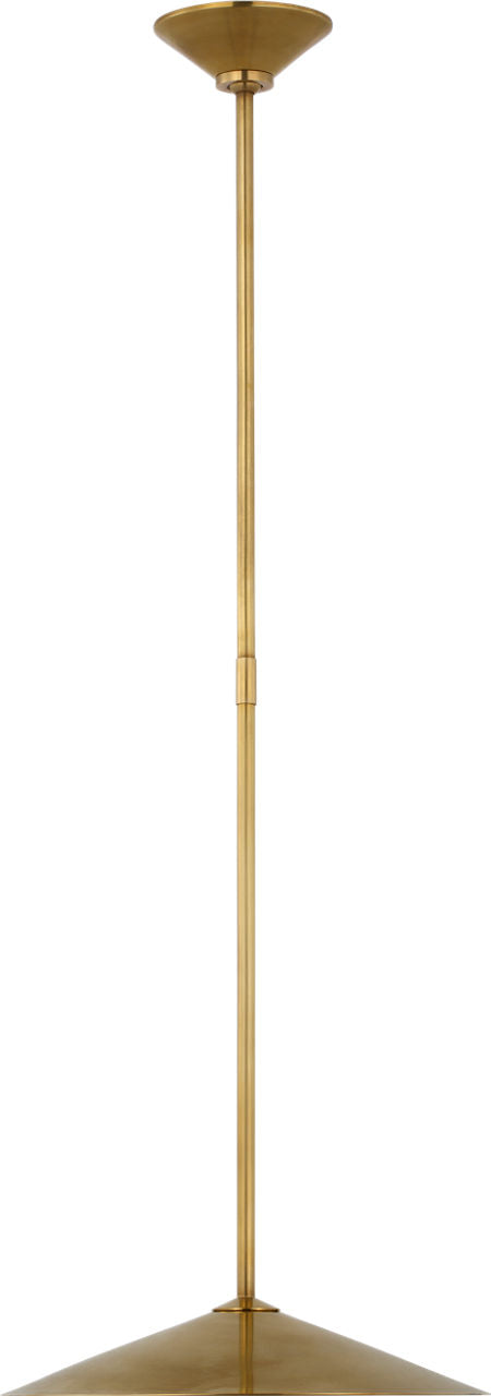 Ponce 13" Pendant | Hand-Rubbed Antique Brass | Hand-Rubbed Antique Brass Shade