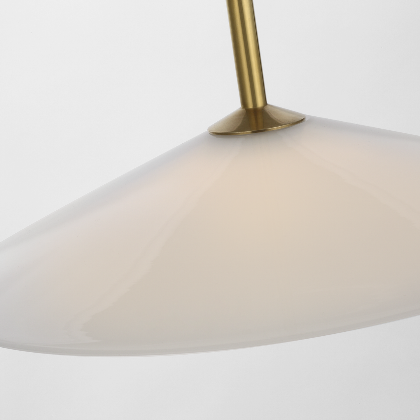 Ponce 13" Pendant | Hand-Rubbed Antique Brass | Milk White Glass
