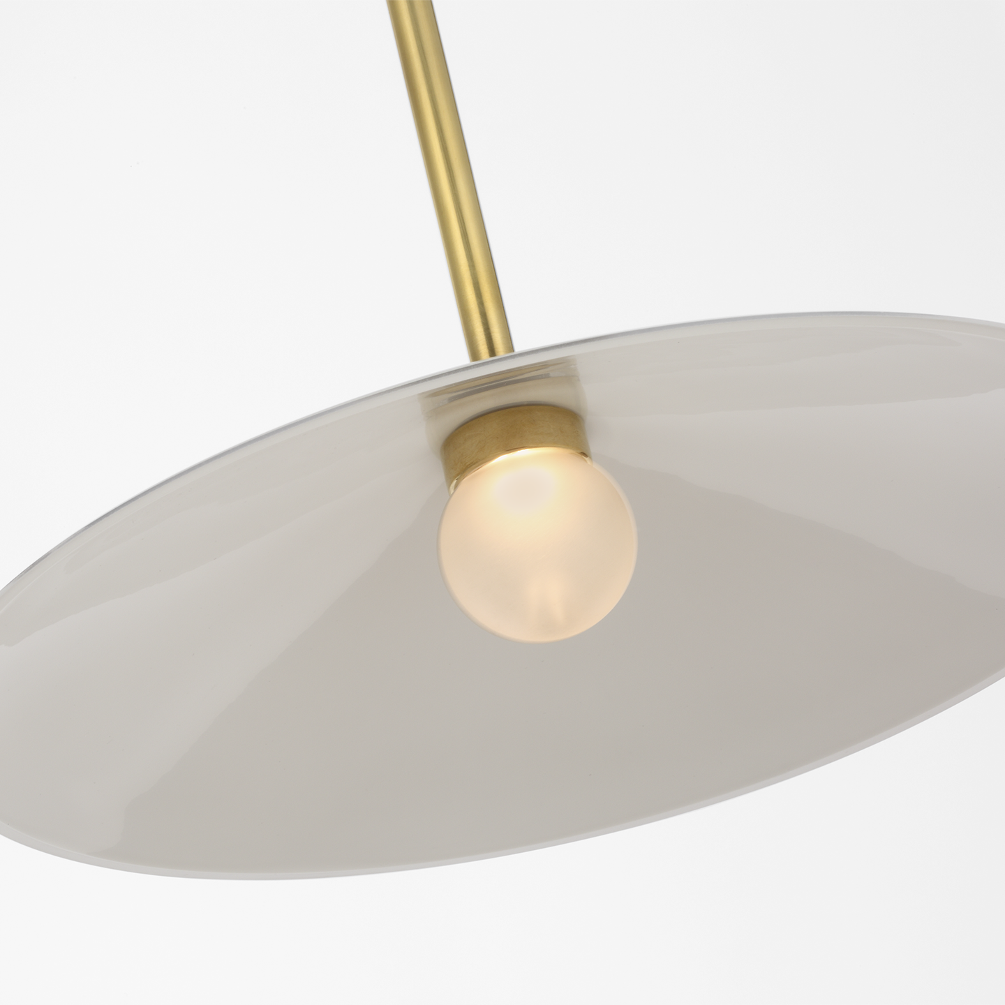 Ponce 13" Pendant | Hand-Rubbed Antique Brass | Milk White Glass