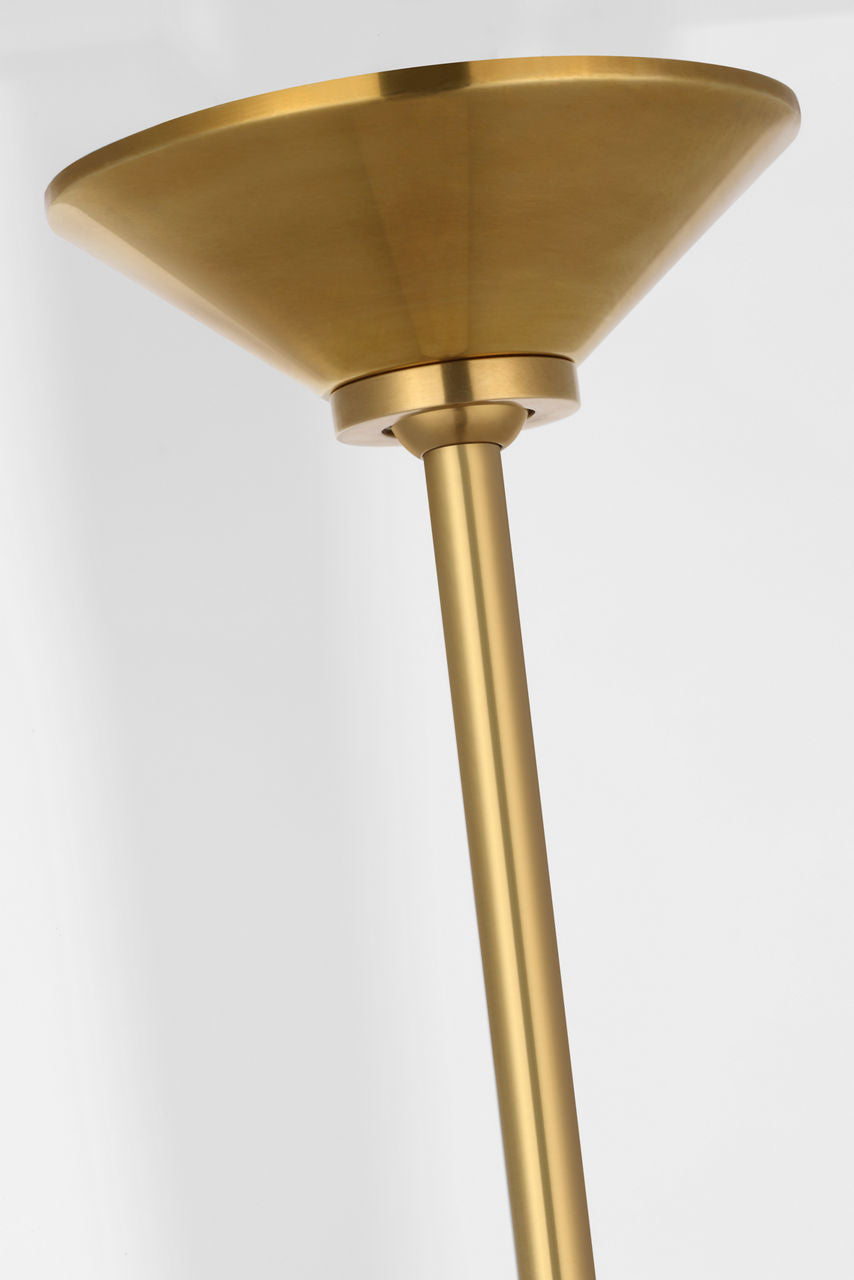 Ponce 13" Pendant | Hand-Rubbed Antique Brass | Milk White Glass