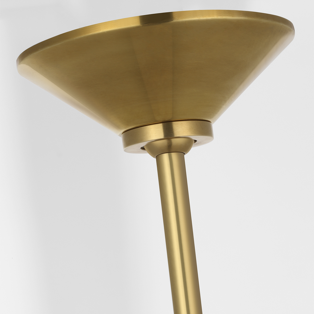 Ponce 13" Pendant | Hand-Rubbed Antique Brass | Milk White Glass