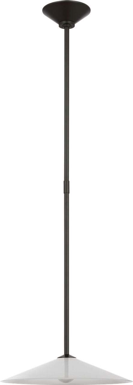 Ponce 13" Pendant | Modern Iron | Milk White Glass